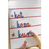 Zestaw: ruchomy alfabet + mata + karty edu. + litery duże